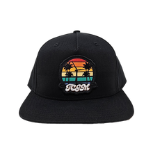 Beach Vibes Patch 5 Panel Pinch Front Structured Snapback (Black)