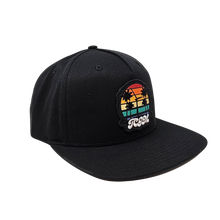 Beach Vibes Patch 5 Panel Pinch Front Structured Snapback (Black)
