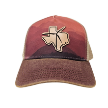 Texas Wind Leather Patch Legacy Cap (Mt Sunset/Maroon/Khaki)