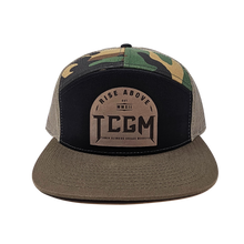 Rise Above Leather Patch 7 Panel Cap (Tri Blk/Green Camo/Loden)