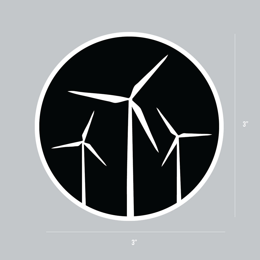 Wind Turbine Circle Sticker