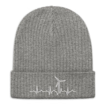 Wind Heart Beat Ribbed knit beanie